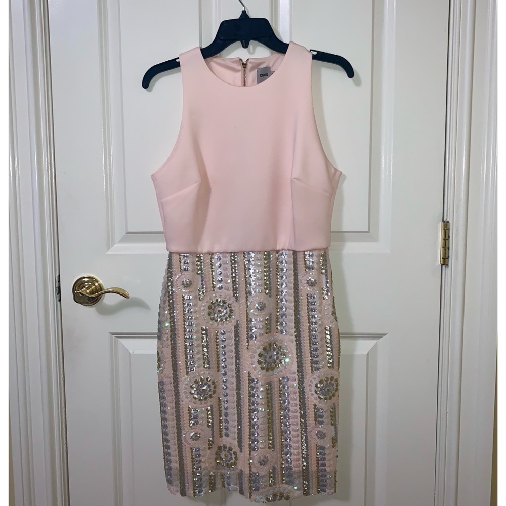 ASOS sequin zip up cocktail dress